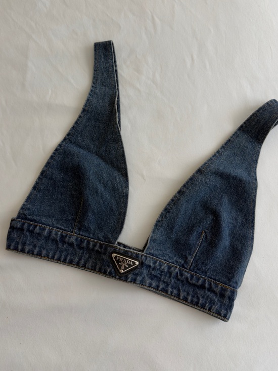 Denim - Dark Blue Denim Bralette